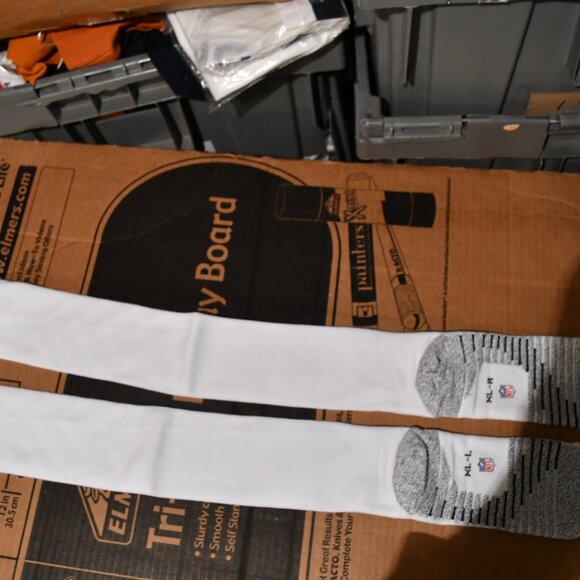 Nike NFL Team Issued Men's White XL - Long Compression Socks  6PK New in Package - Picture 6 of 7